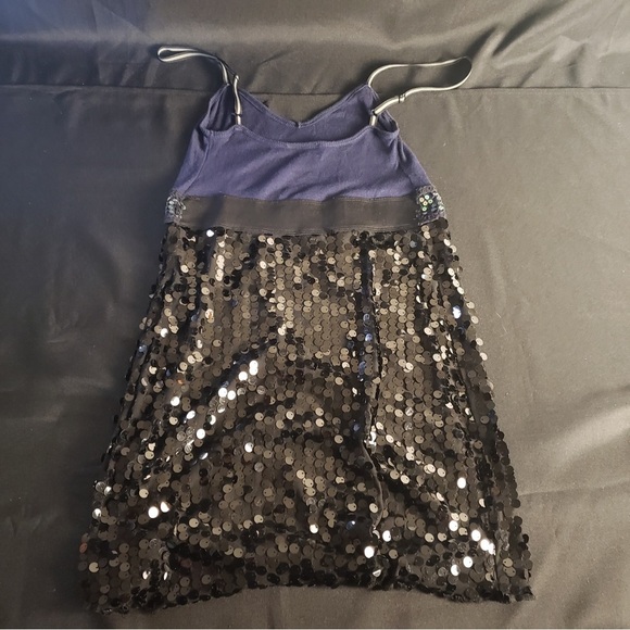 Free People Sequin Spaghetti Strap Mini Cocktail Dress 4 - Picture 3 of 6